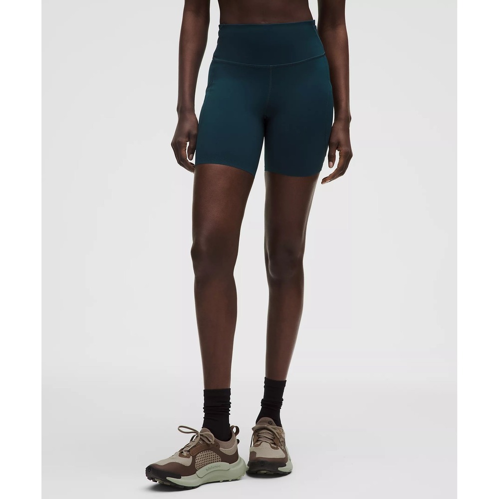 Lululemon-Fast and Free High-Rise Short 6" 5 Pocket-Indochine Blue